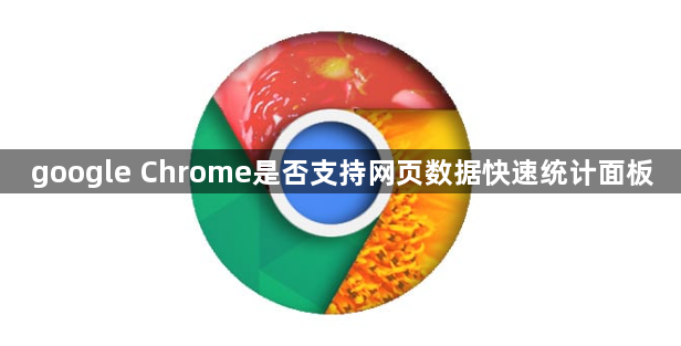 google Chrome是否支持网页数据快速统计面板1