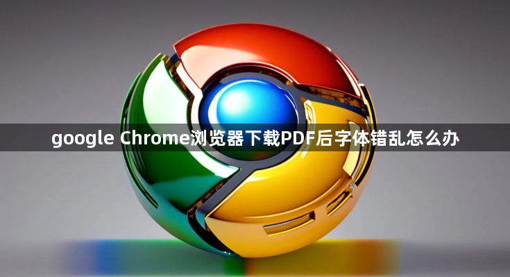 google Chrome浏览器下载PDF后字体错乱怎么办1