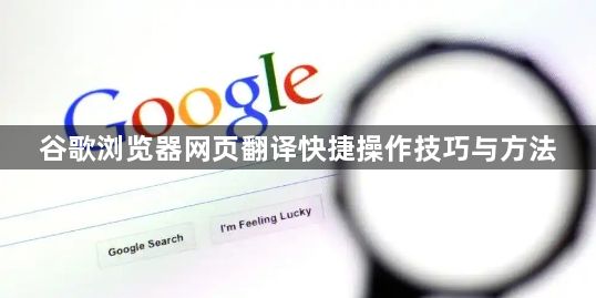 谷歌浏览器网页翻译快捷操作技巧与方法1