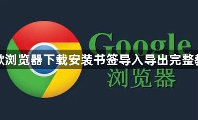 谷歌浏览器下载安装书签导入导出完整教程1