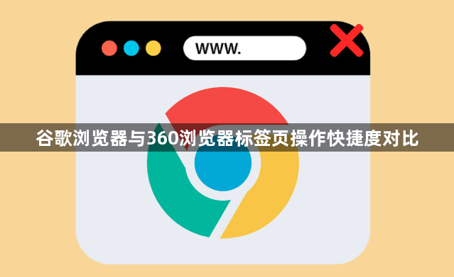 谷歌浏览器与360浏览器标签页操作快捷度对比1