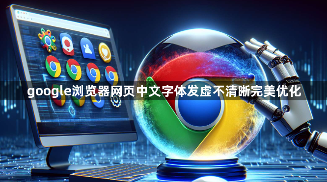 google浏览器网页中文字体发虚不清晰完美优化1