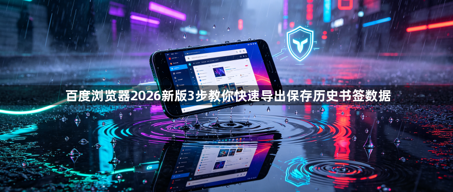 百度浏览器2026新版3步教你快速导出保存历史书签数据1