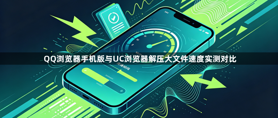 QQ浏览器手机版与UC浏览器解压大文件速度实测对比1