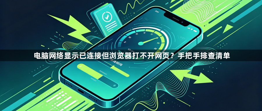 电脑网络显示已连接但浏览器打不开网页？手把手排查清单1