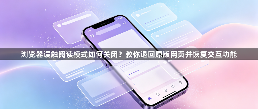 浏览器误触阅读模式如何关闭？教你退回原版网页并恢复交互功能1
