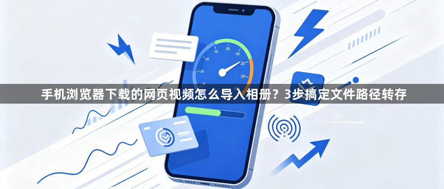 手机浏览器下载的网页视频怎么导入相册?3步搞定文件路径转存1