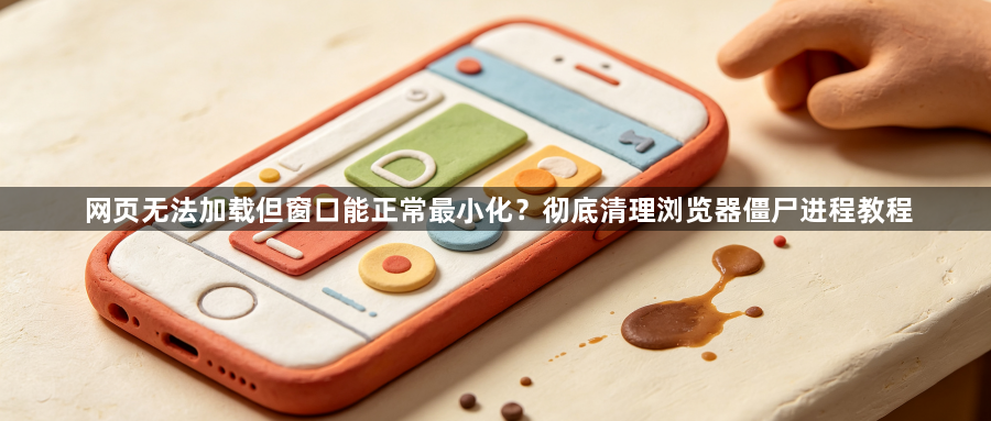 网页无法加载但窗口能正常最小化?彻底清理浏览器僵尸进程教程1