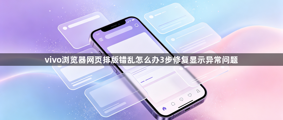 vivo浏览器网页排版错乱怎么办3步修复显示异常问题1