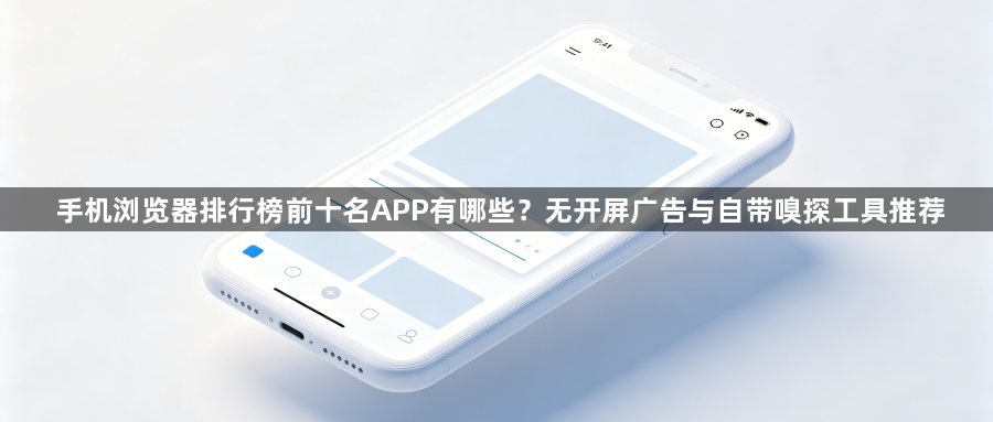 手机浏览器排行榜前十名APP有哪些？无开屏广告与自带嗅探工具推荐1